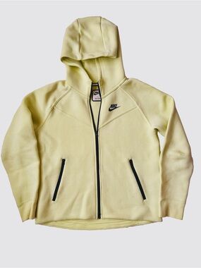 Nike Kids' Sportswear Tech Fleece in Luminous Green Full-Zip Hoodie Size L